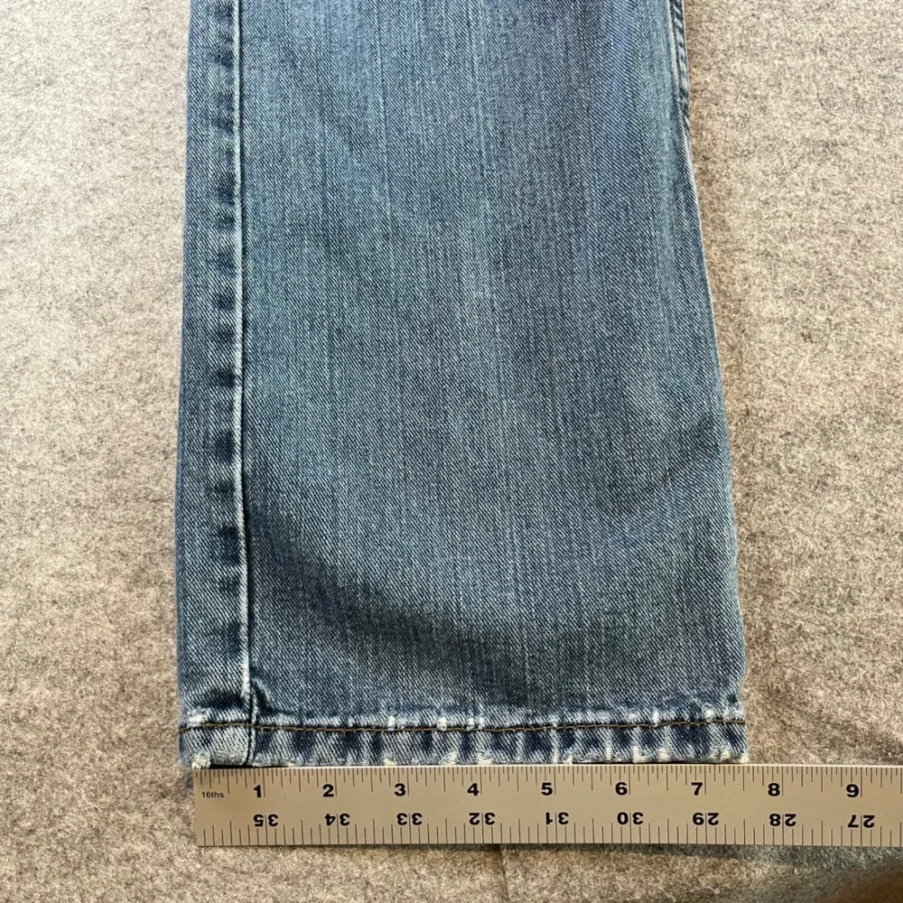 Levi's Mens 505 Regular Fit Blue Denim Jeans 33x34 Straight Leg Workwear Casual